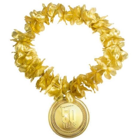 Hawaii wreath 50 years gold
