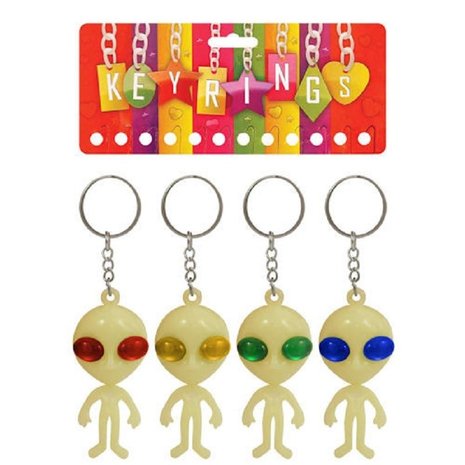 Henbrandt Sleutelhanger Alien Glow in the Dark | 12 stuks Henbrandt Sleutelhanger Alien Glow in the Dark | 12 stuks