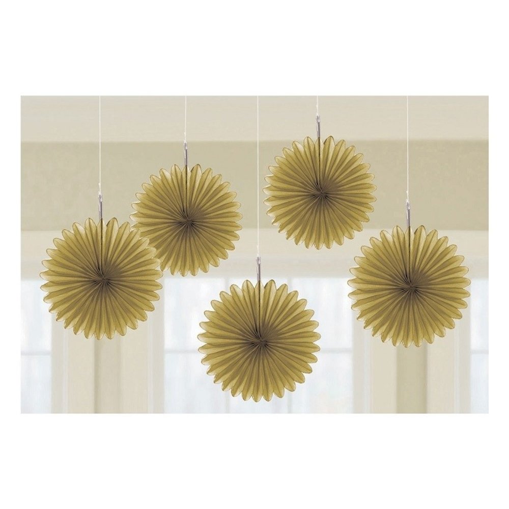 Riethmüller Mini Waaiers Goud 15cm | 5 stuks Riethmüller Mini Waaiers Goud 15cm | 5 stuks