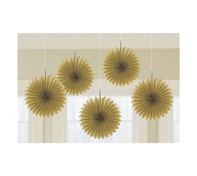 Riethmüller Mini Waaiers Goud 15cm | 5 stuks Riethmüller Mini Waaiers Goud 15cm | 5 stuks