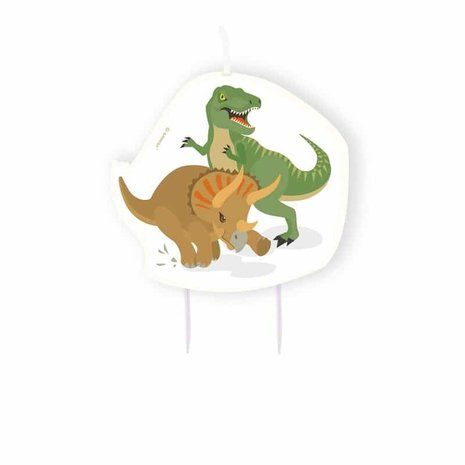 Riethmüller Bougie gâteau dinosaure joyeux 10 cm | à l'unité