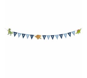 Riethmüller Guirlande de fanions « Dinosaure Joyeux Anniversaire » 9 x 180 cm | à l'unité