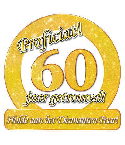 Paper Dreams Huldeschild 60 jaar getrouwd Paper Dreams Huldeschild 60 jaar getrouwd