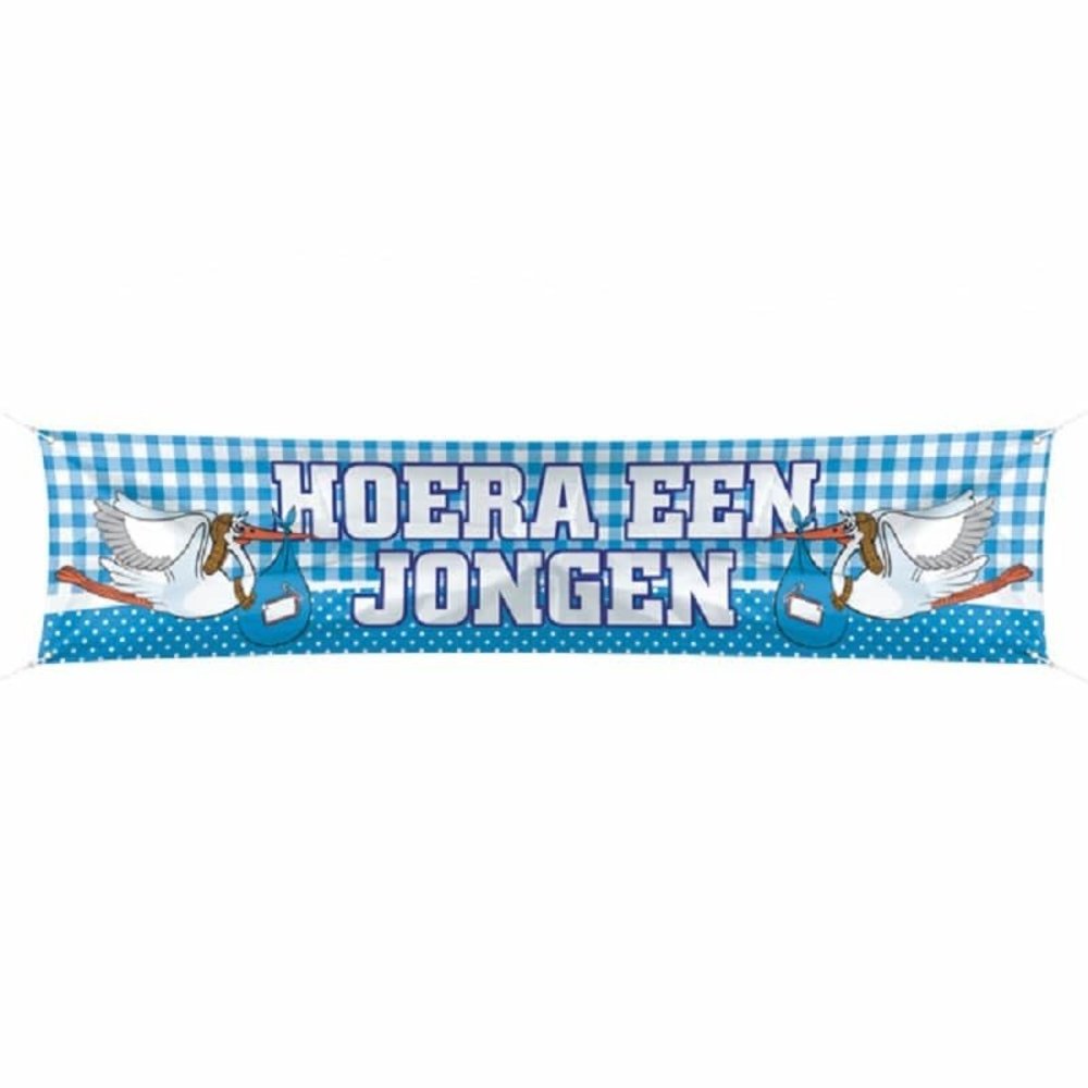 Spandoek Hoera een jongen Spandoek Hoera een jongen