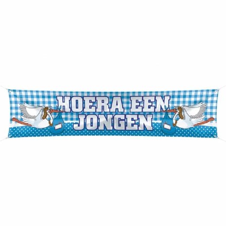 Spandoek Hoera een jongen Spandoek Hoera een jongen