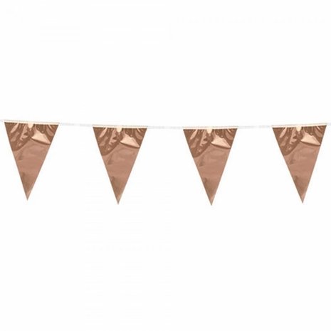 WeFiesta Flag garland Rose Gold metallic | 10 meters
