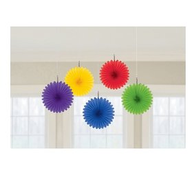 Riethmüller Mini éventails arc-en-ciel 15 cm | 5 pièces