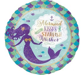 Anagram Mermaid Wishes Folie Ballon 45cm | per stuk Anagram Mermaid Wishes Folie Ballon 45cm | per stuk