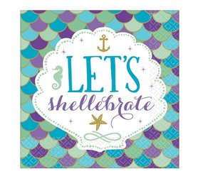 Riethmüller Mermaid Wishes Servetten 33x33cm | 16 stuks Riethmüller Mermaid Wishes Servetten 33x33cm | 16 stuks