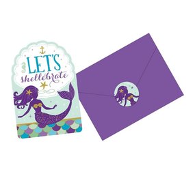 Riethmüller Zeemeermin Uitnodigingen Mermaid Wishes | 8 stuks Riethmüller Zeemeermin Uitnodigingen Mermaid Wishes | 8 stuks