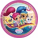 Procos Party Assiette Shimmer & Shine Magenta 23 cm | 8 pièces
