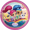 Procos Party Bord Shimmer & Shine Magenta 23cm | 8 stuks Procos Party Bord Shimmer & Shine Magenta 23cm | 8 stuks