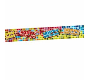 Barrier tape Happy Birthday Blocks