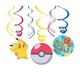 Amscan Pokémon Friends Hanging Decoration Swirls | 6 pieces