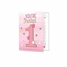 Tuf-Tuf Invitation pour le premier anniversaire d'une petite fille, sur le thème de « Brille petite étoile », en 8 pièces Tuf-Tuf Invitation pour le premier anniversaire d'une petite fille, sur le thème de « Brille petite étoile », en 8 pièces