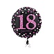 Riethmüller Heliumballon „18 Jahre“, Glitzerrosa, leer, 45 cm | pro Stück