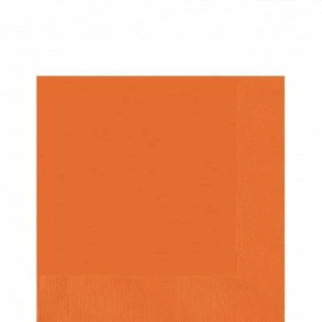 Unique Party Serviettes orange 25x25cm | 20 pièces