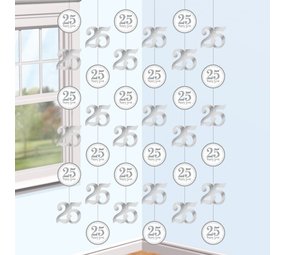 Riethmüller Hangdecoratie 25 jaar Getrouwd 213cm | 6 stuks Riethmüller Hangdecoratie 25 jaar Getrouwd 213cm | 6 stuks