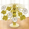Tischdekoration zum 50. Hochzeitstag in Gold Tischdekoration zum 50. Hochzeitstag in Gold