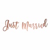Buchstabengirlande „Just Married“ roségold 20 x 77 cm Buchstabengirlande „Just Married“ roségold 20 x 77 cm