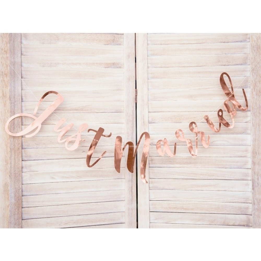 Letter garland Just Married rose gold 20x77cm