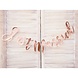 Buchstabengirlande „Just Married“ roségold 20 x 77 cm