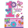 Amscan 1st birthday girl invitation with butterflies 8 pieces