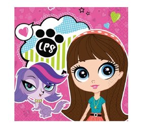 Serviettes Littlest Pet Shop filles 33x33cm 20 pièces