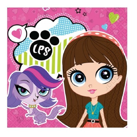 Serviettes Littlest Pet Shop filles 33x33cm 20 pièces