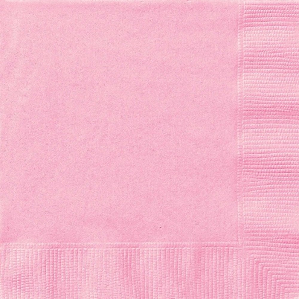 Unique Party Serviettes rose clair 33 x 33 cm | 50 pièces