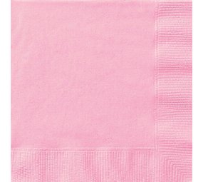 Unique Party Lichtroze Servetten 33x33cm | 50 stuks