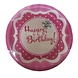 Happy Birthday Sign Pink 23cm | 8 pieces