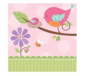 Napkin tweet baby girl 33x33cm | 16 pieces