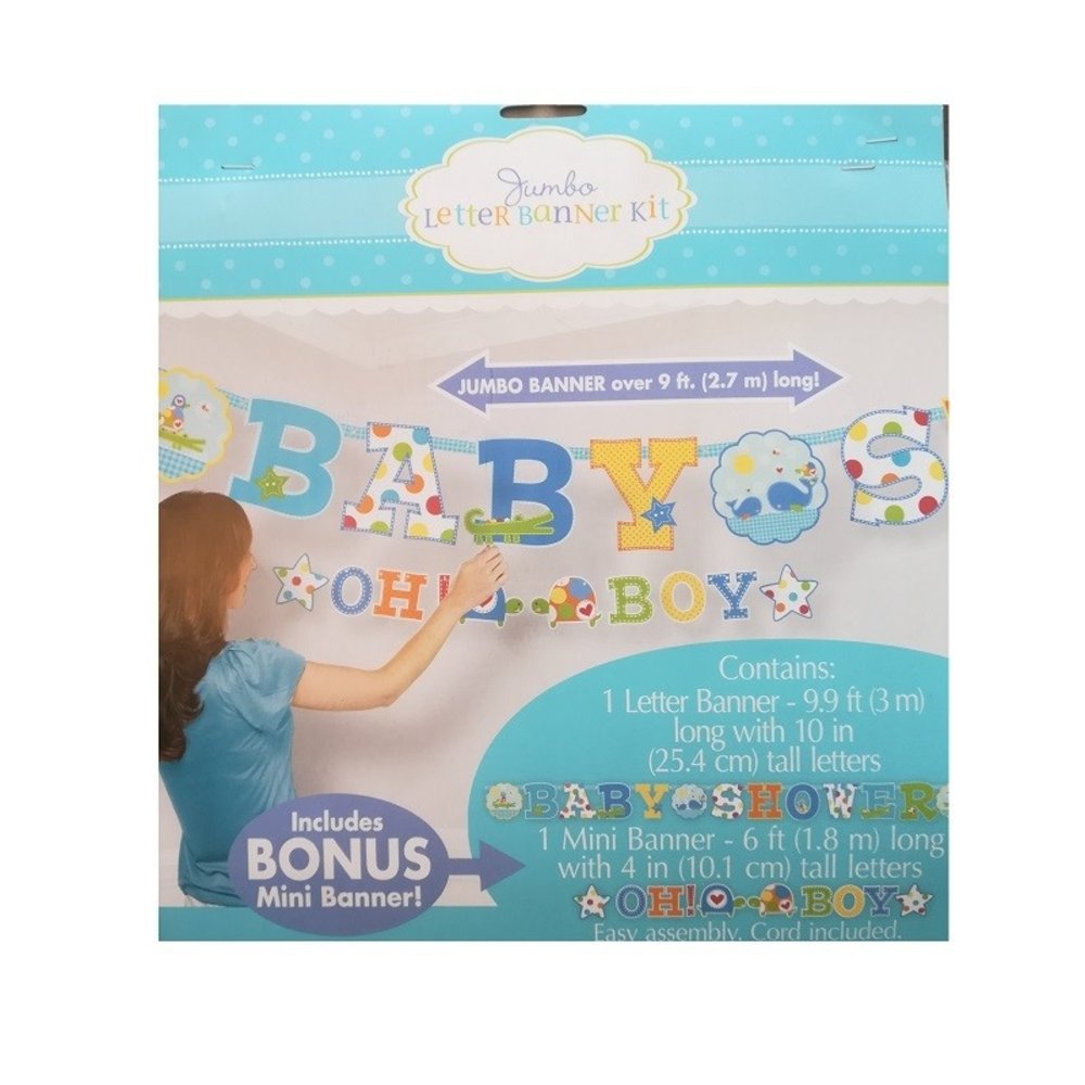 Jumbo Letterslinger baby boy oceaan + bonus slinger Jumbo Letterslinger baby boy oceaan + bonus slinger