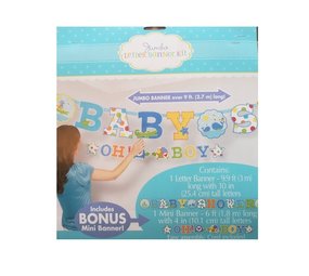 Guirlande de lettres géantes Bébé Garçon Océan + Guirlande bonus