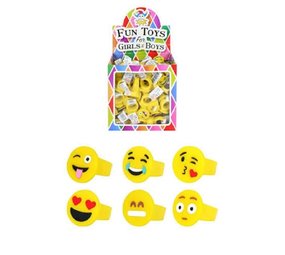 Henbrandt Bague Emoji Smiley 2x3cm | 12 pièces