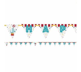 Unique Party Flag garland Circus Carnival Happy Birthday