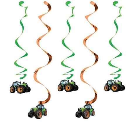 Creative Converting Tractor Time hanging decoration swirls 61cm l 5 pieces