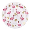 Boland Flamingo-Teller, Gold und Rosa, 23 cm | 10 Stück Boland Flamingo-Teller, Gold und Rosa, 23 cm | 10 Stück