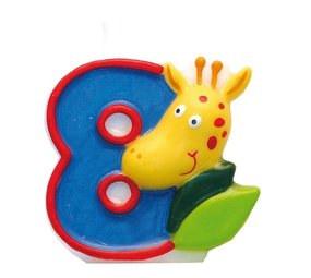 Amscan Bougie Safari 8 ans 5 cm | à l'unité