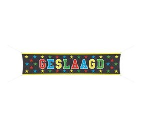 Geslaagd spandoek 180x40cm