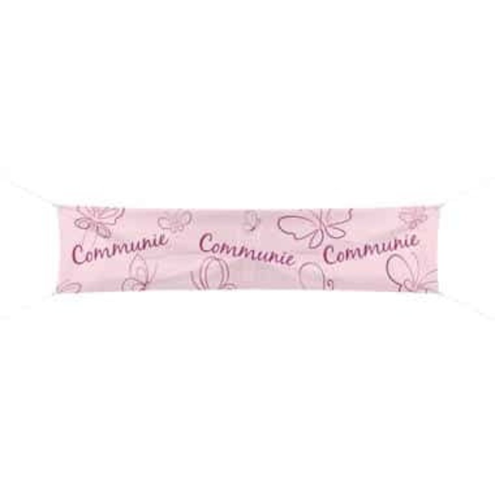 Spandoek Communie Roze Spandoek Communie Roze