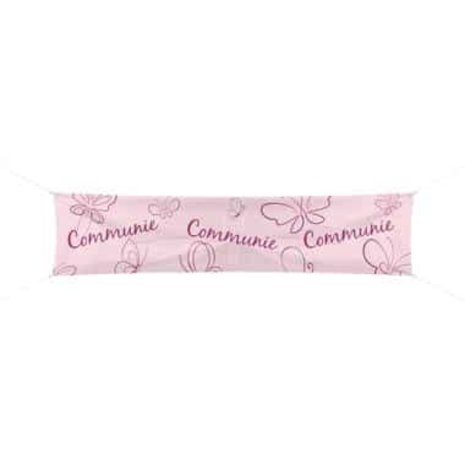 Spandoek Communie Roze Spandoek Communie Roze