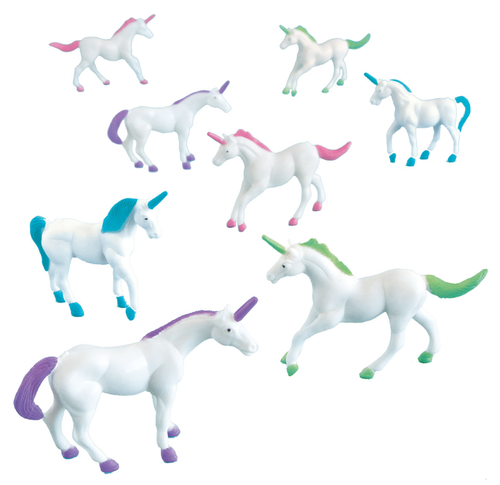 Unique Party Einhorn-Gastgeschenke 4x8cm | 8 Stück