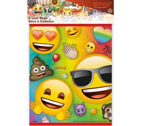 Unique Party Sachets de friandises arc-en-ciel avec émoticônes | 8 pièces