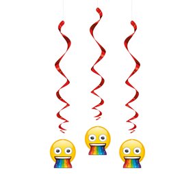 Swirl Rainbow Fun Emoji | 3 pieces