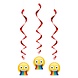 Wirbelnder Regenbogen-Spaß-Emoji | 3 Stück