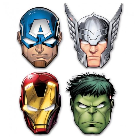 Procos Party Avengers Infinity War Masken | 6 Stück