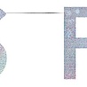 Buchstabengirlande „Let's Party“, holografisch silber | 2 Meter
