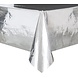 Unique Party Silver Metallic Tablecloth 137x274cm | per piece